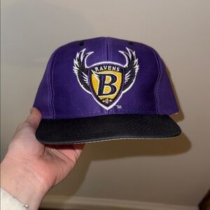 Vintage Kids Size Purple and Black Ravens Cap